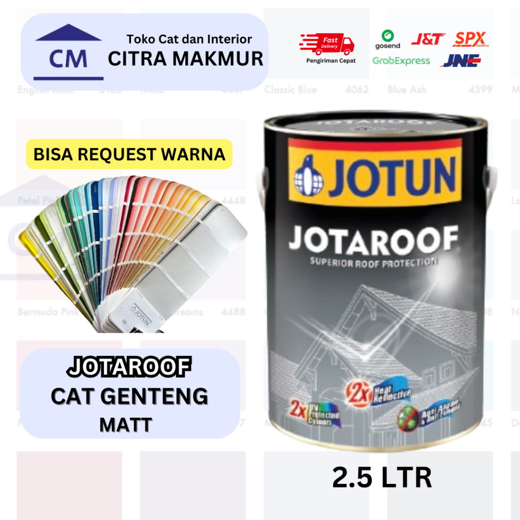 JOTUN JOTAROOF CAT GENTENG - 2.5 Ltr (Bisa request dan custom warna) Cat Genteng Premium Jotun