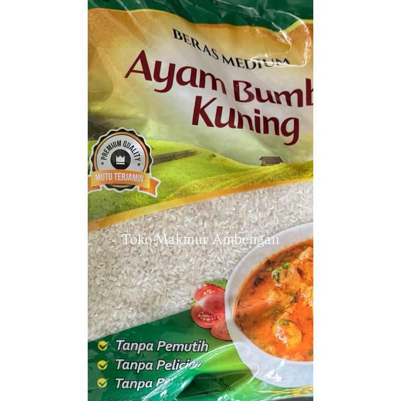 

Beras cap Ayam Bumbu Kuning 5kg [Beras Medium]