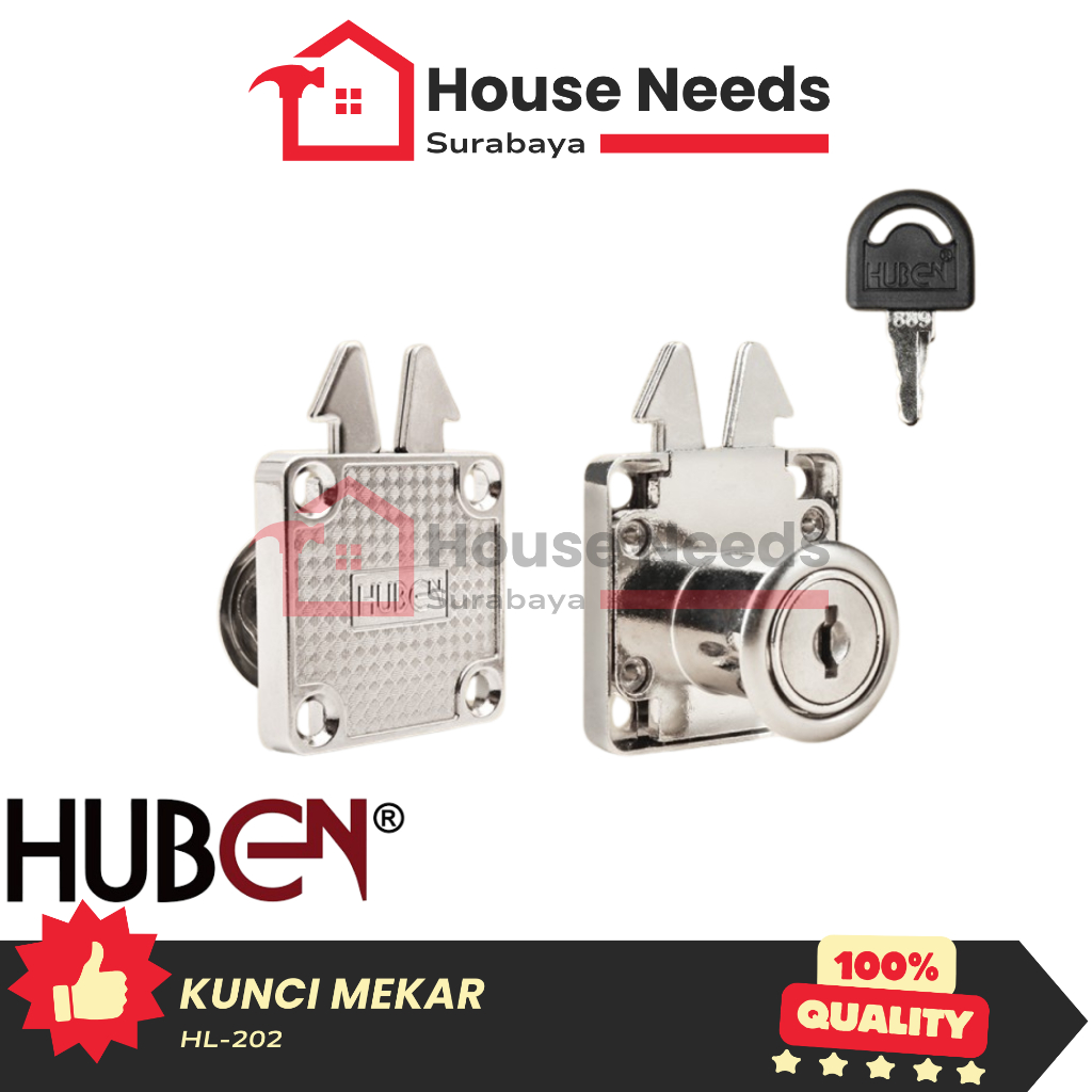 Kunci Laci Lemari Sliding Meja Drawer Lock 19mm HUBEN HL-202
