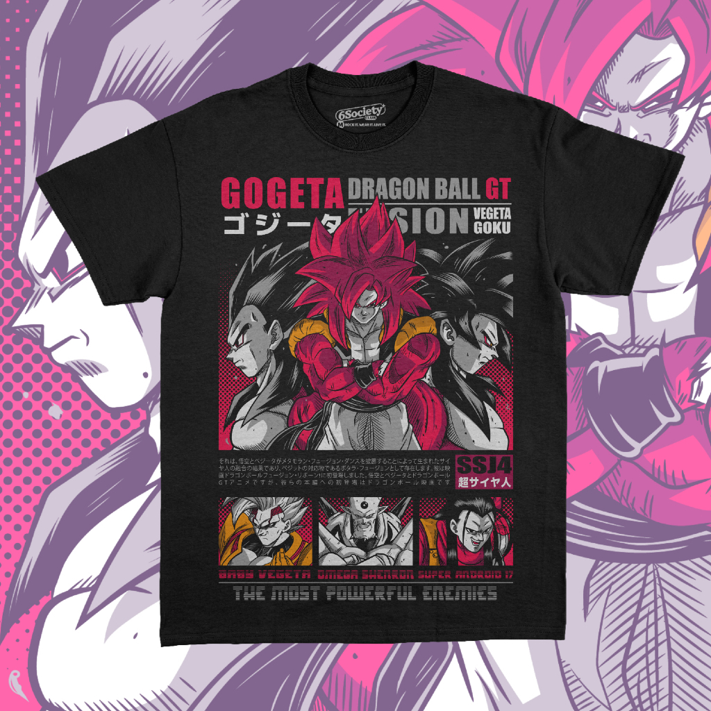 Kaos Anime Dragon Ball GT Gogeta – Baju Distro Pria / Unisex Premium Cotton Combed 24s