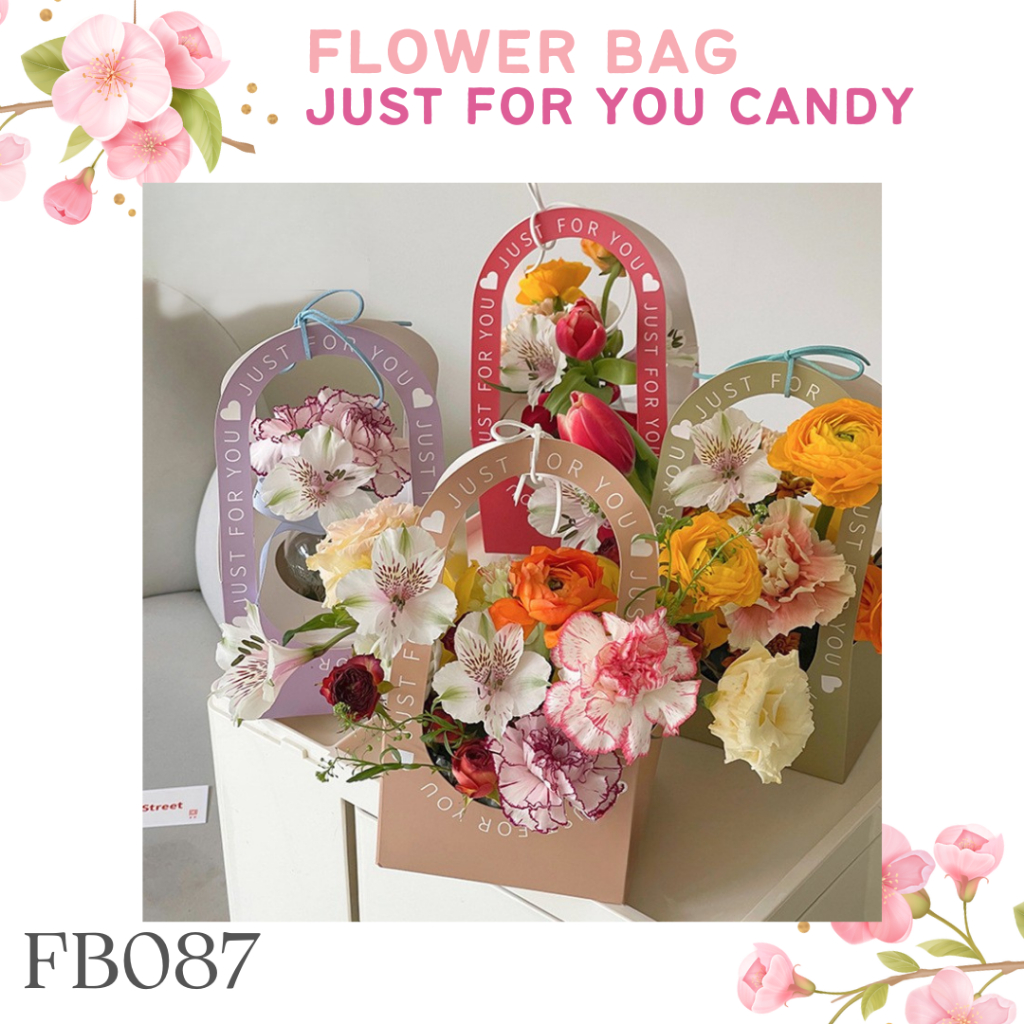 

Flower Bag Just For You Candy / Kotak Buket Bunga Just for you Candy
