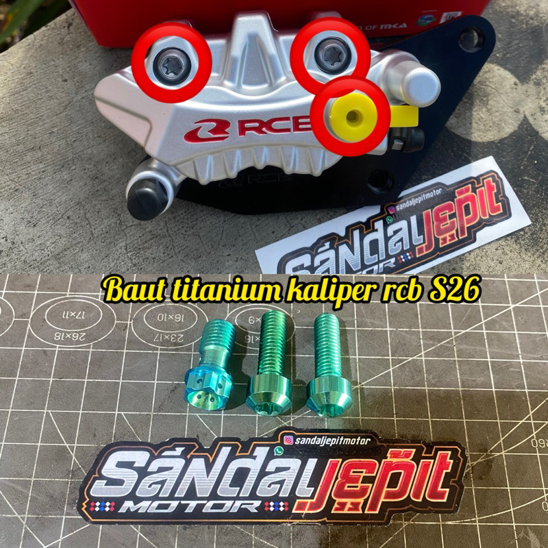 BAUT TITANIUM KALIPER RCB S-SERIES 2 PISTON BAUT TITANIUM KALIPER RCB S26 BAUT TITANIUM KALIPER RCB 