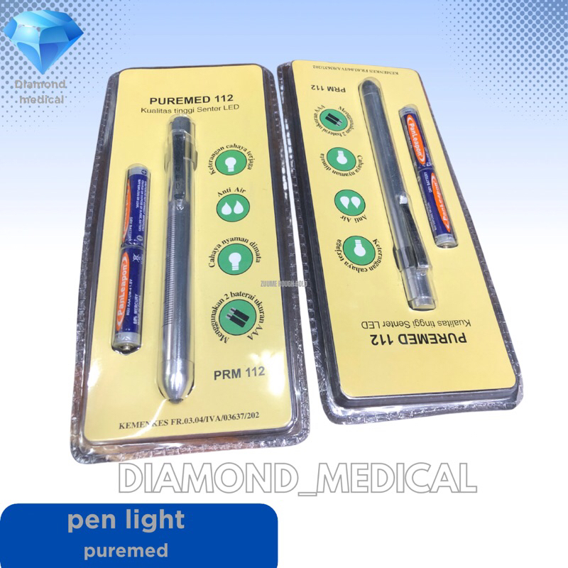 Penlight PUREMED cahaya kuning /Penlight Sinar Kuning Puremed/Penlight Puremed Halogen