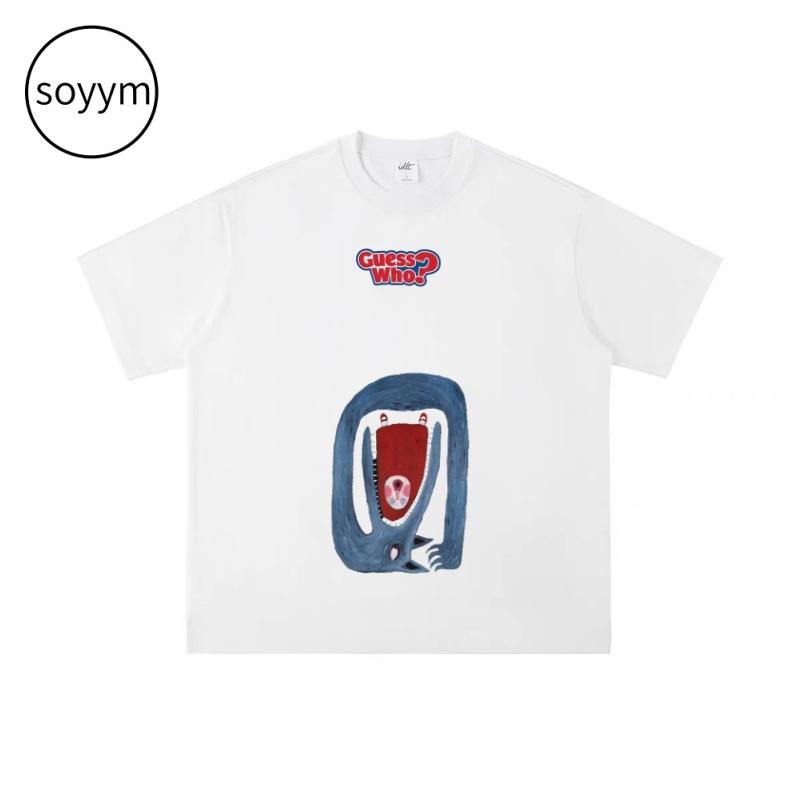 soyym T-shirt pembelian Korea dengan pria dan wanita longgar kapas murni | Tren menyenangkan |