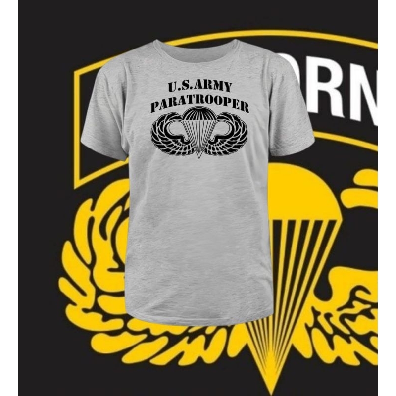 Kaos US ARMY T Shirth Military Design "US ARMY PARATROOPER"