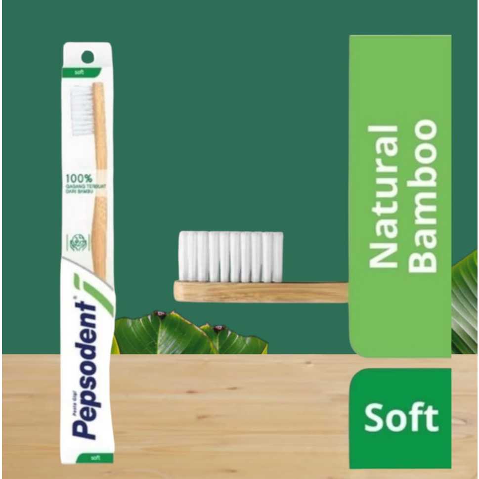 Pepsodent Sikat Gigi Natural Bamboo Bambu 1 pcs