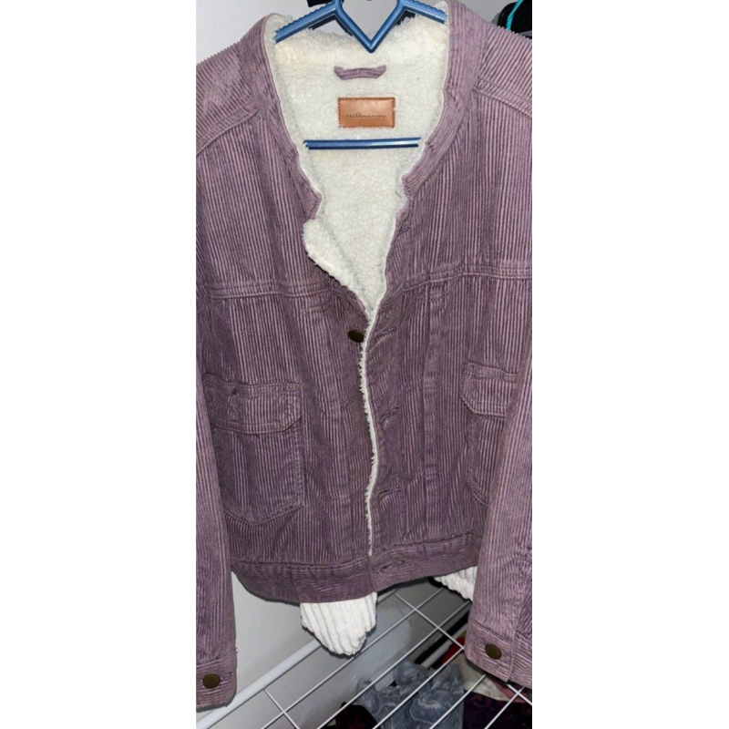 Jaket ungu corduroy