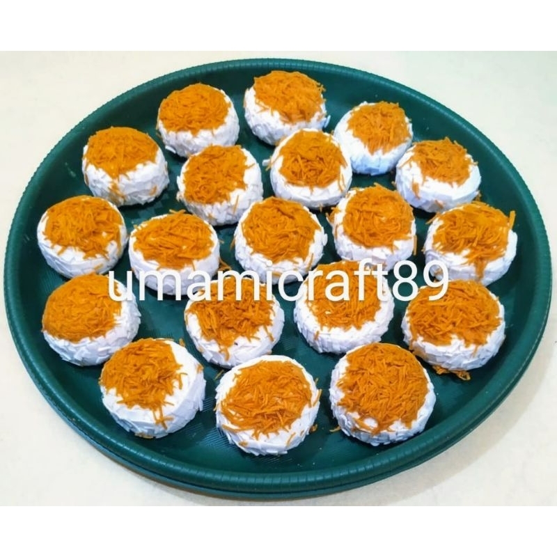 Replika Kue Ketan Serundeng / Mainan flanel Kue Jajanan Pasar / Mainan Edukasi Anak / Mainan masak-m