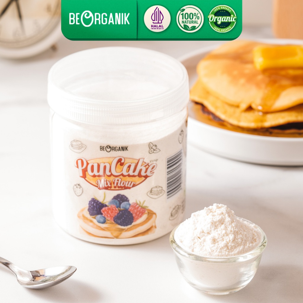 

Pancake dan Waffle Instant Premix / Tepung Pancake Instan Beorganik 350gr