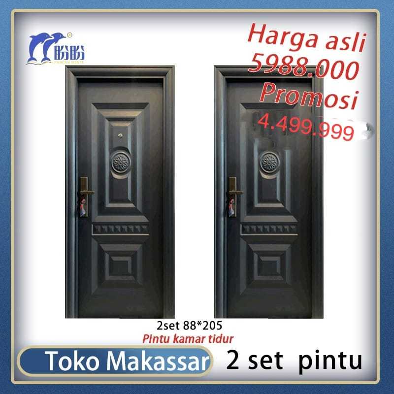 

Pintu kamar/Pintu utama/Pintu baja/Set lengkap bingkai pintu + pegangan/Pintu single