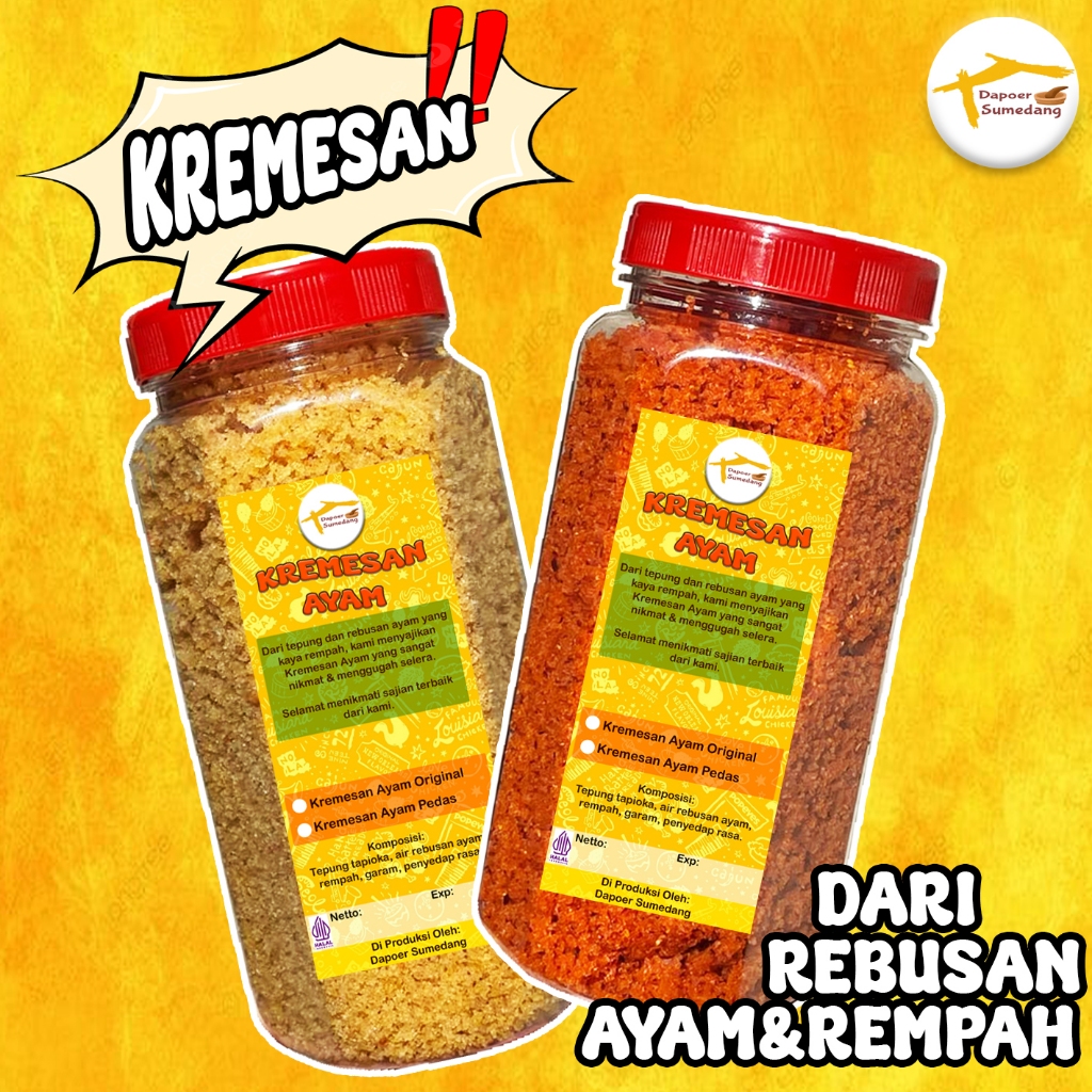 

KREMES AYAM/KREMESAN AYAM GORENG/LAUK KERING/PEDAS ORIGINAL KRIUK by DAPOER SUMEDANG