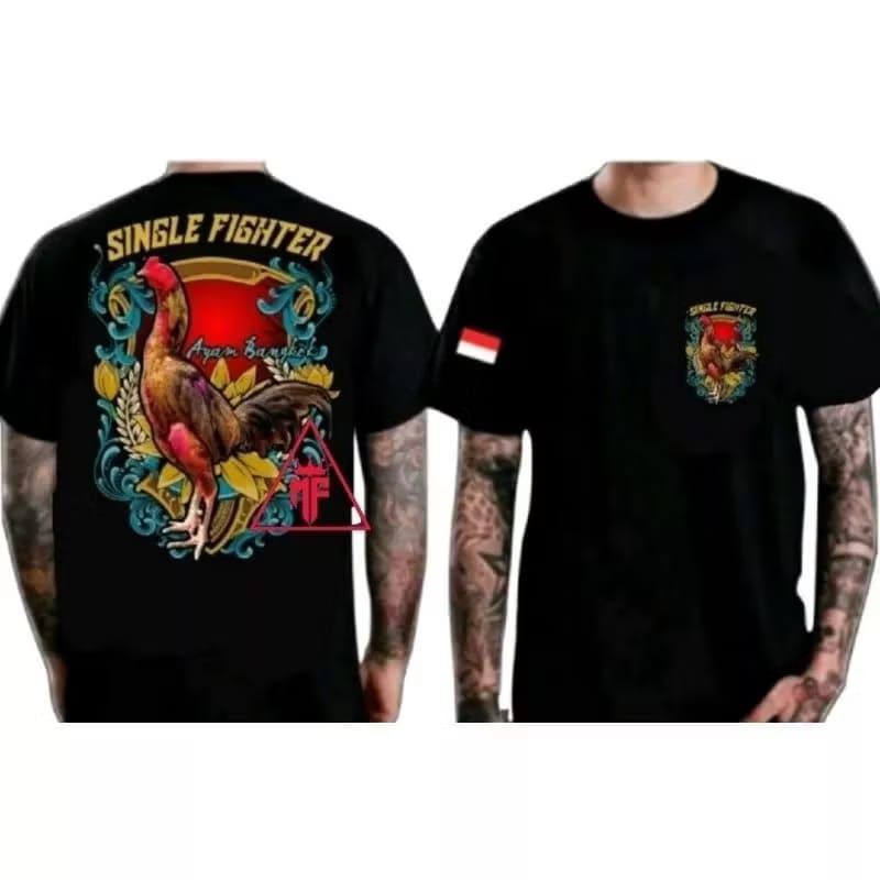KAOS SINGLE FIGHTER AYAM BANGKOK AYAM JAGO // TSHIRT NEW // KAOS SINGLE FIGHTER AYAM JAGO COD