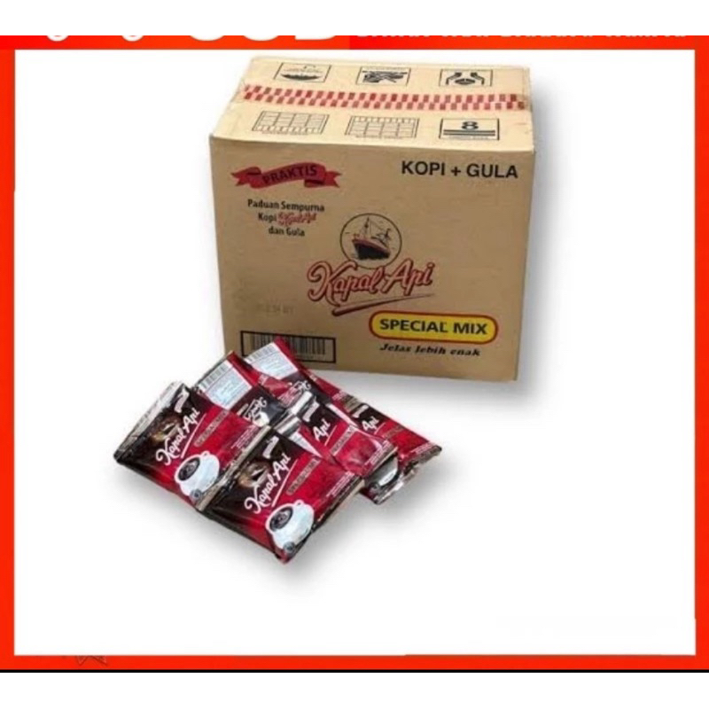 

KOPI KAPAL API Special MIX 1 dus isi 12 renceng (120 pcs)/KOPI KAPAL API KARTONAN