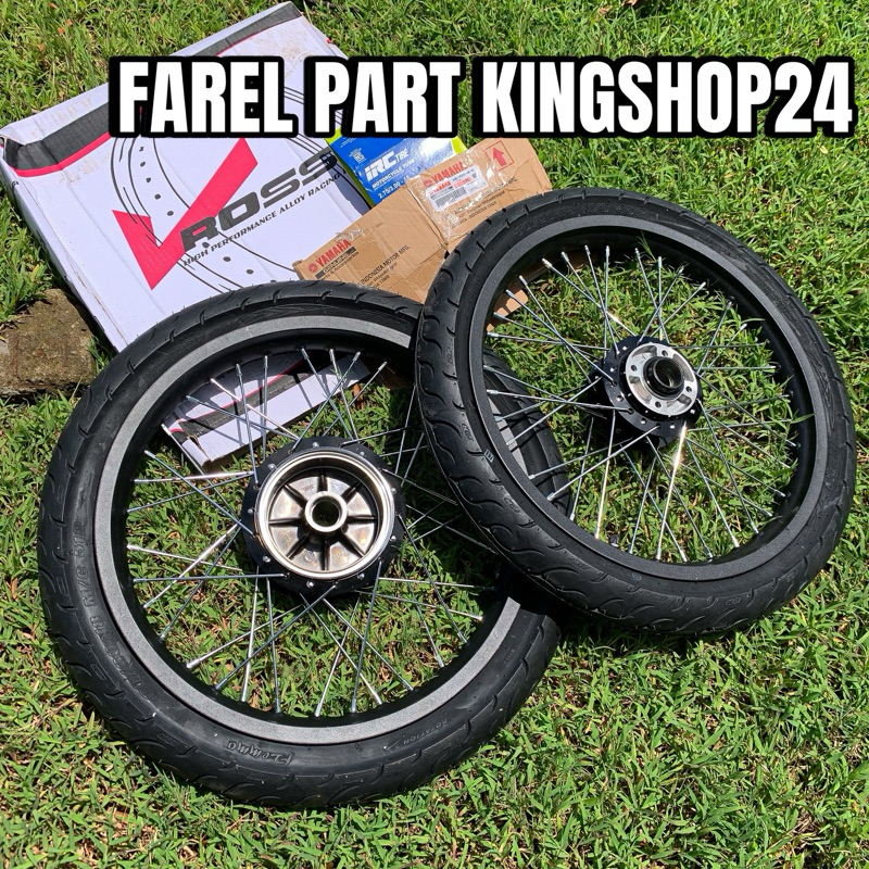 VELG ROSI SET BAN FDR FLEMMO RING 18 RXKING RXS HITAM DOFF 18-160/185