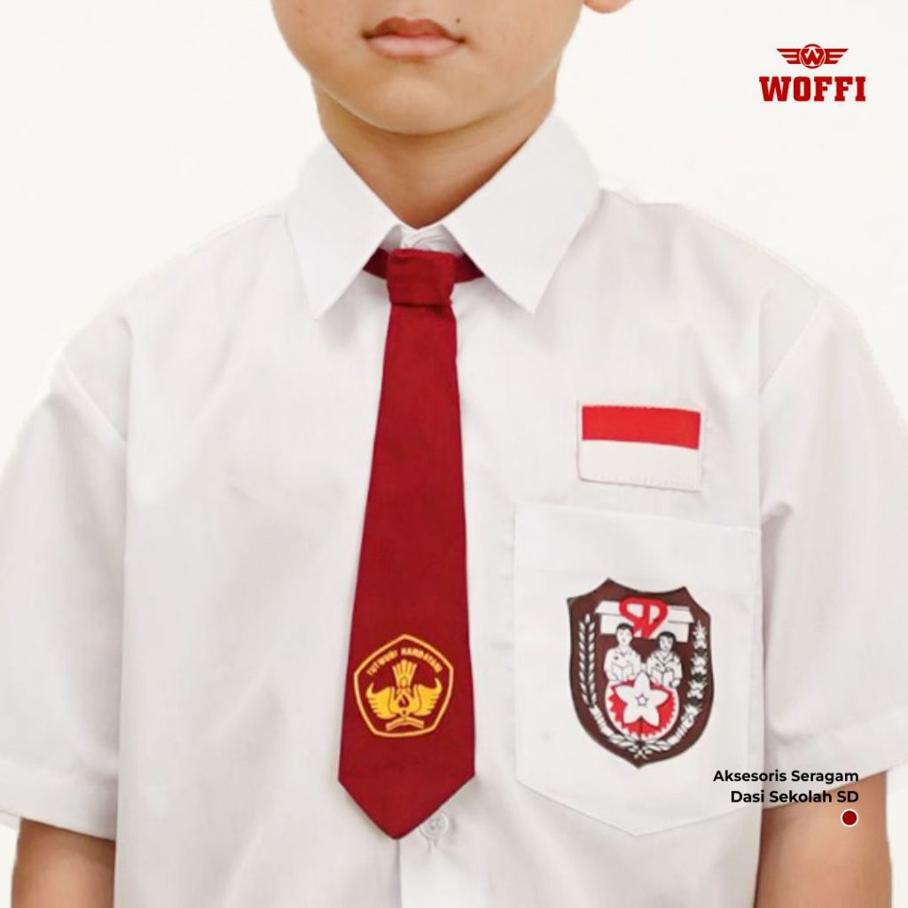 Dasi SD Seragam Sekolah Putra warna Merah