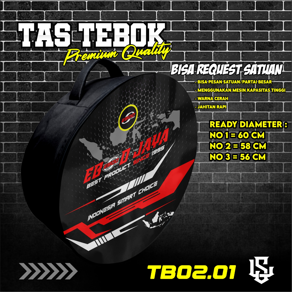 tas tebok murai motif EBOD JAYA ransel gendong jinjing bawa tebok sangkar murai printing