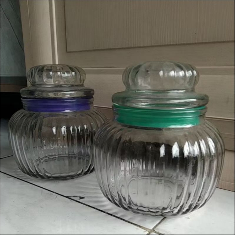 Toples Kaca Labu 1 KG Tutup Karet Kedap Udara