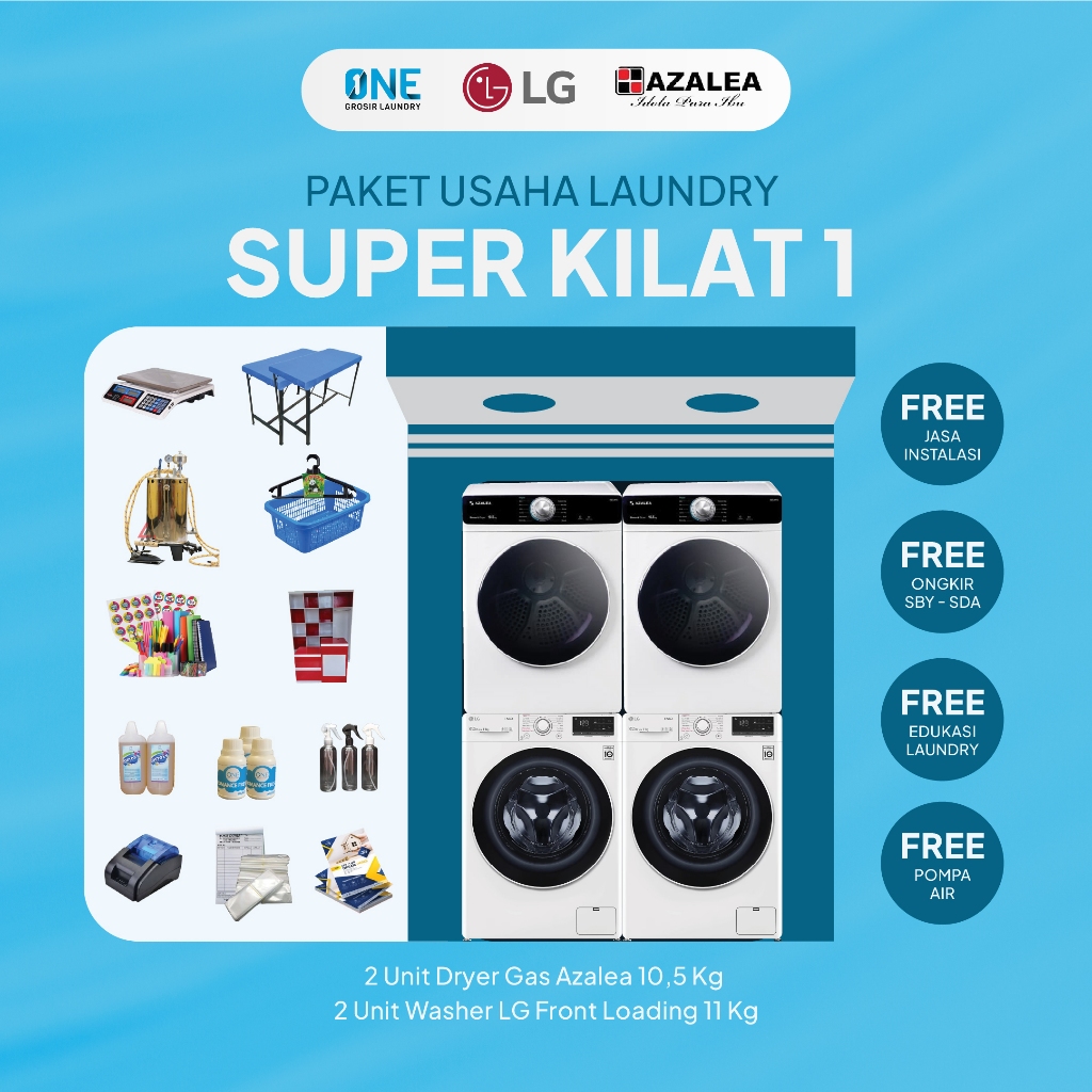 PAKET USAHA LAUNDRY SUPER KILAT 1 LENGKAP