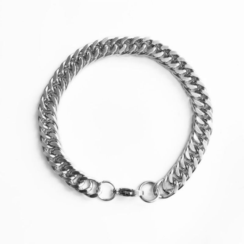 Gelang Pria Rantai Titanium Asli Original Anti Karat