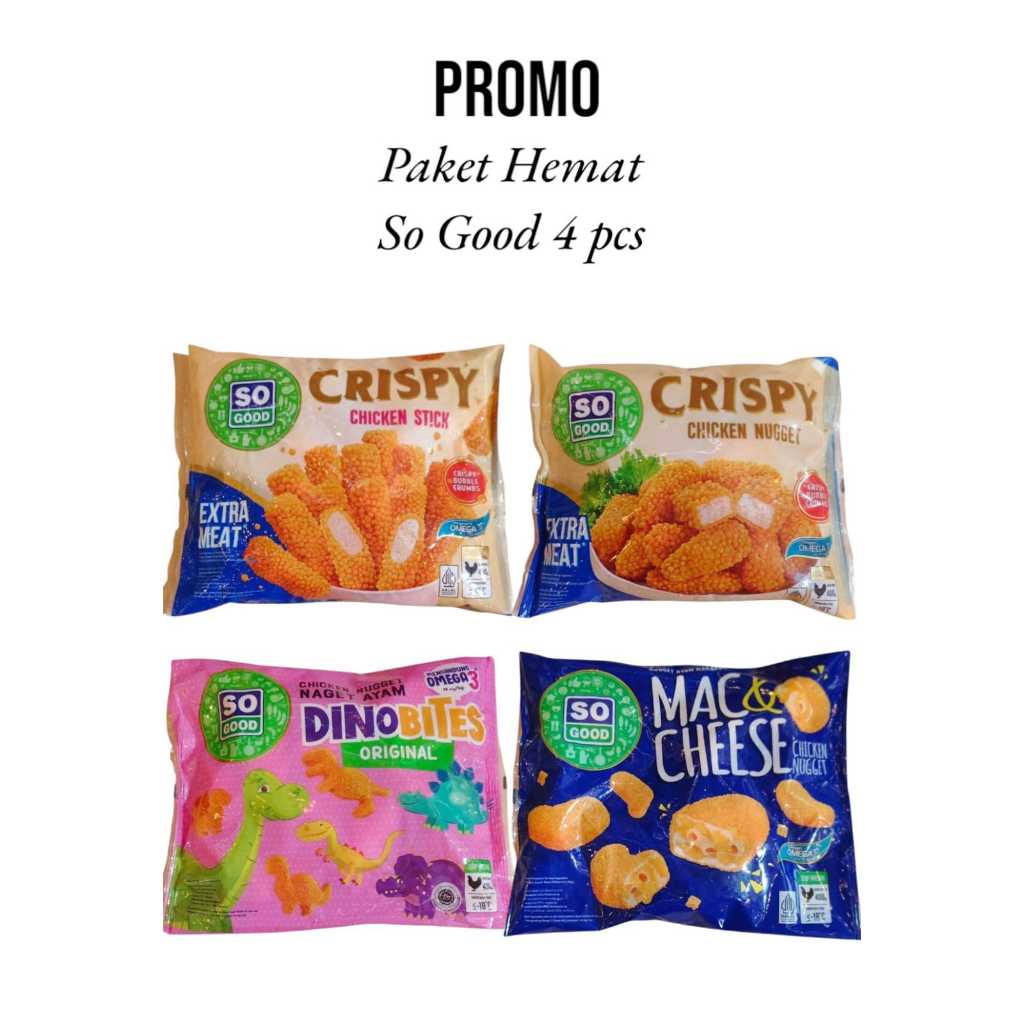 

PROMO Paket So Good Nugget ( dapet 4 bungkus )