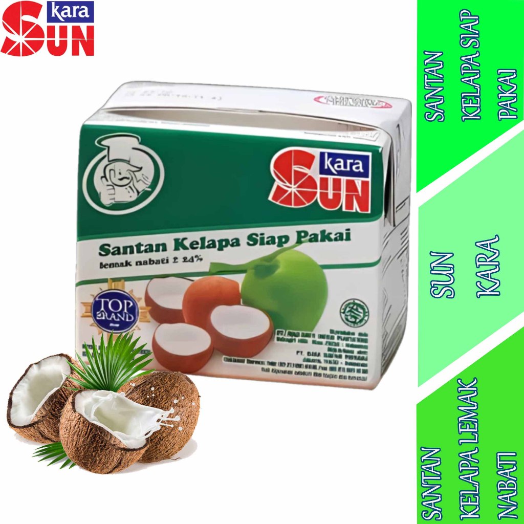 

Santan Kelapa Siap Pakai - Sun Kara - Santan Kelapa Lemak Nabati - 200ml