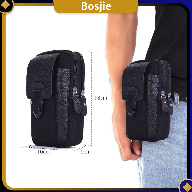 Kulit Sarung Tempat Hp Pinggang Tas Dompet Handpone /Kapasitas Besar Pouch Pria Dompet Pinggang