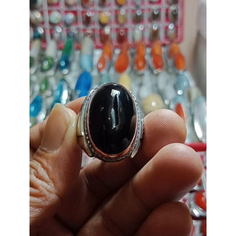 batu cincin pria Yaman Wulung combong