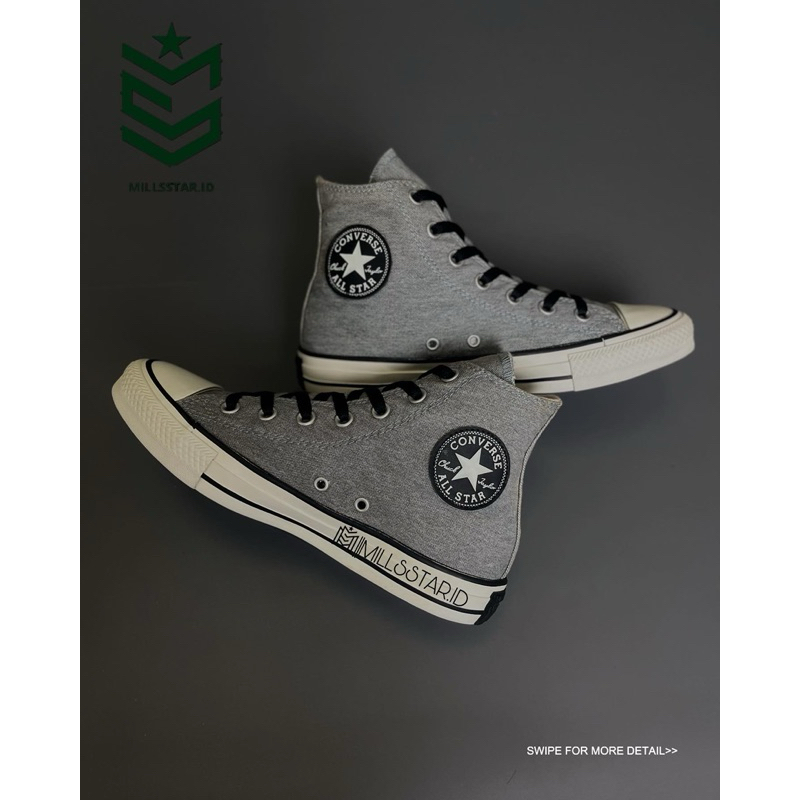 SEPATU CONVERSE CTAS HI SIDE ZIPPER GREY