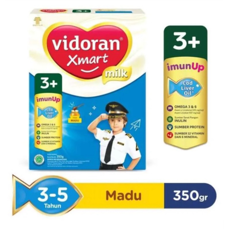 

Vidoran Xmart 3+ Rasa Madu 350 Gram Formula Pertumbuhan Anak 3-5 Tahun