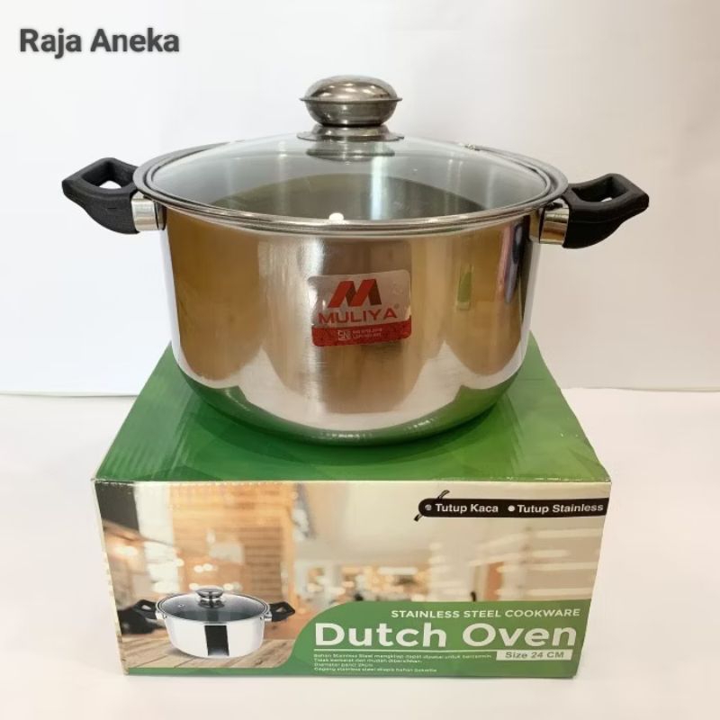PANCI DUTCH OVEN / PANCI CANTIK TUTUP KACA TEBAL DAN TAHAN KARAT