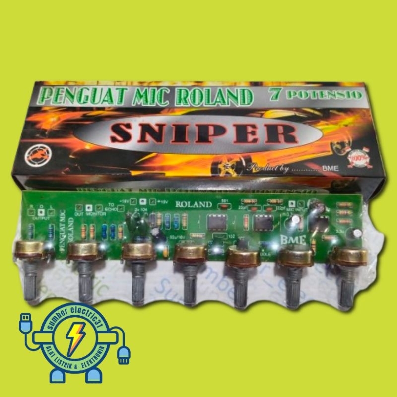 KIT PENGUAT MIC ROLAND 7 POTENSIO SNIPER BY BME