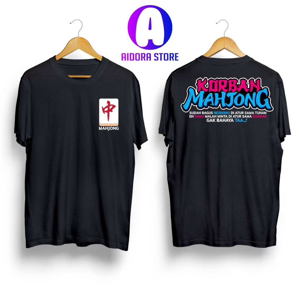 Kaos Korban Mahjong - kaos Distro Mahjong Ways 2 - Atasan Cotton DEWASA PRIA WANITA