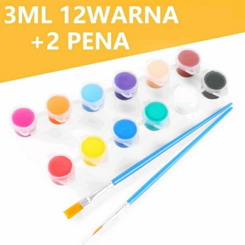 

#Set Cat lukis akrilik 12 warna / setelan lukis akrilik warna warni