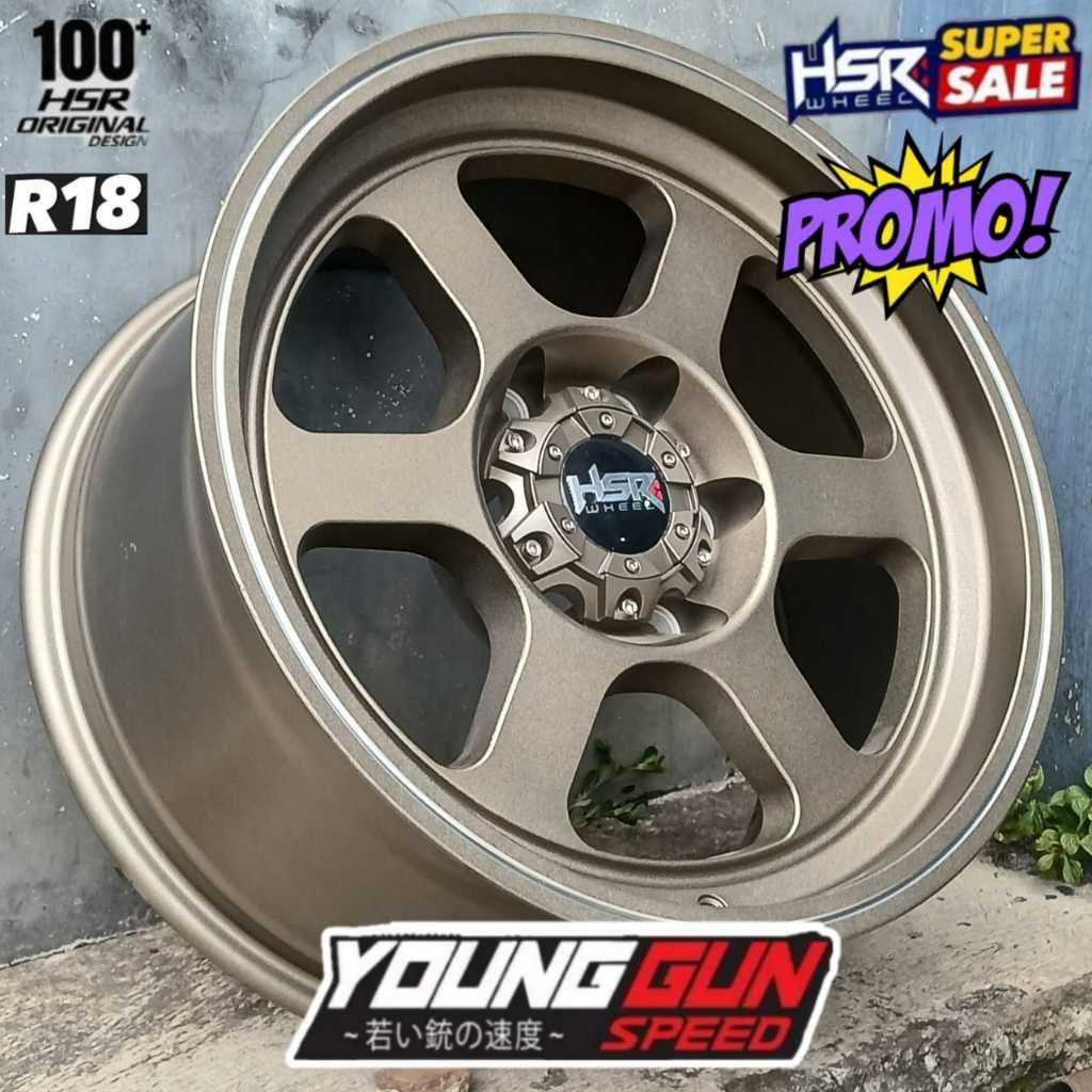 Velg Offroad R18 Hsr Tokyo Lubang 6X139.7 Untuk Pajero Sport Fortuner Dmax Dll Pelek Racing TE 37