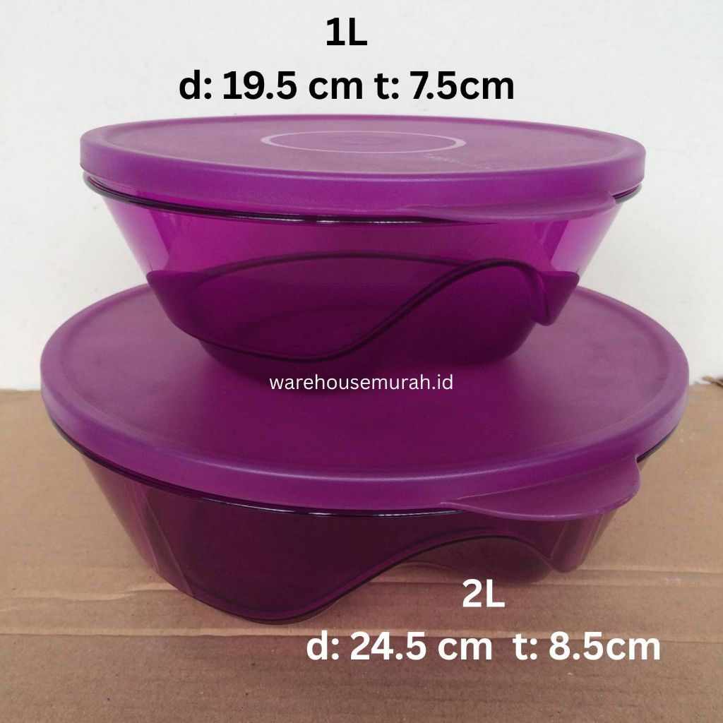 3s Bowl Purple 1L dan 2L limited edition by tuppwr