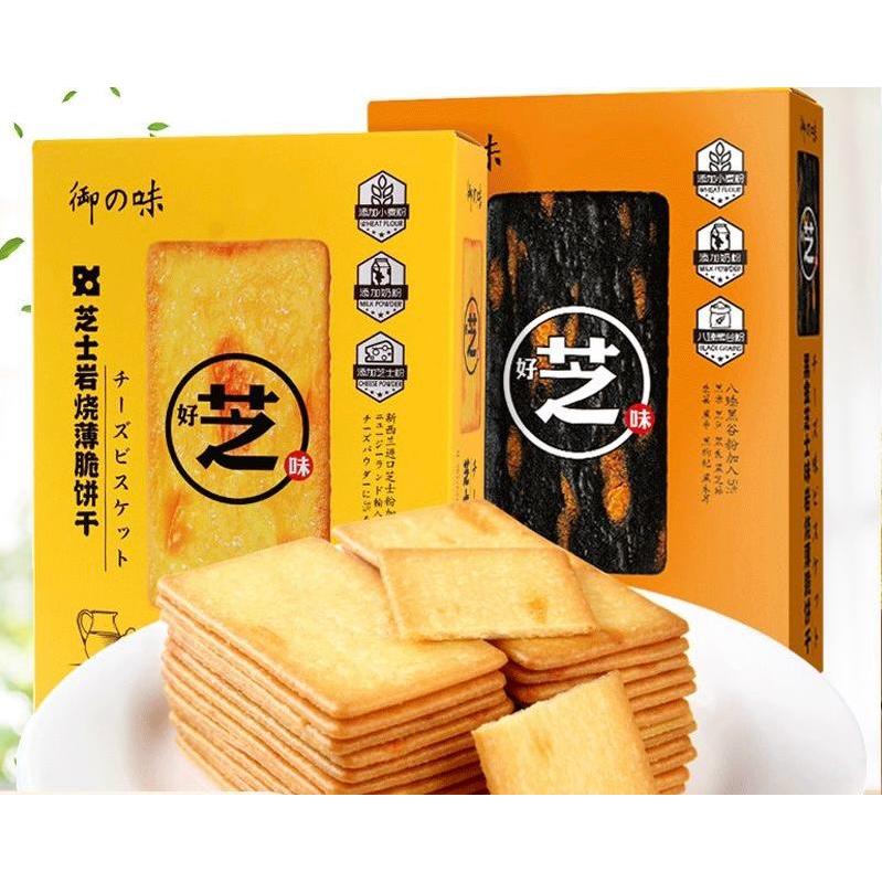 

Yuzhiwei Kreker Tipis cheese thin black grains cheese rhin crackers190g