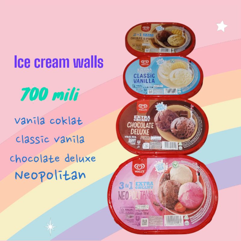 

ice cream wall's 700 Mili eskrim Walls es krim murah bekasi ice cream