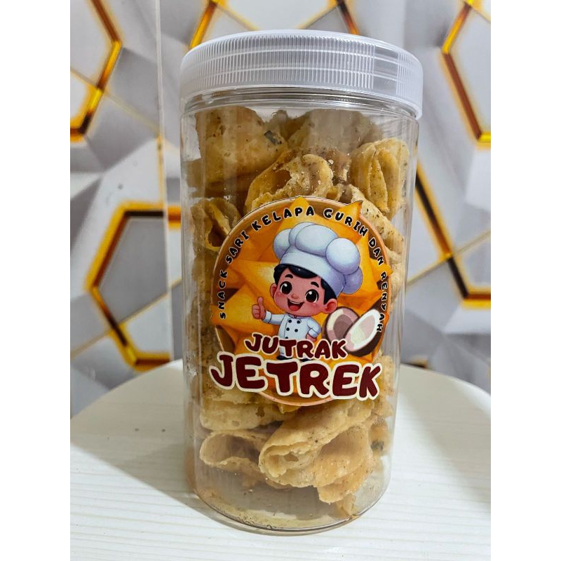 

cemilan viral pedas jetrek BANDUNG kemasan toples 1000ml