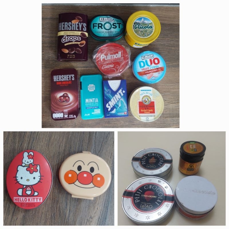 KALENG TEMPAT PERMEN COKLAT HERSEY'S ICE BREAKERS LETAO ECLIPSE XYLITOL AWFULLY CHOCOLATE ALTOIDS
