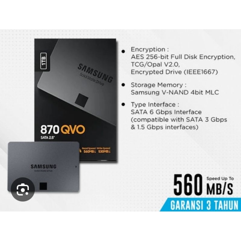 Samsung SSD 870 QVO 8TB 2.5 SATA3 QLC Internal SSD