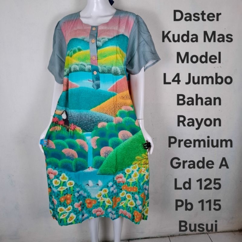Daster Batik Sarwendah Kuda Mas L4 Jumbo Ld 125/Pb 115 Busui Premium