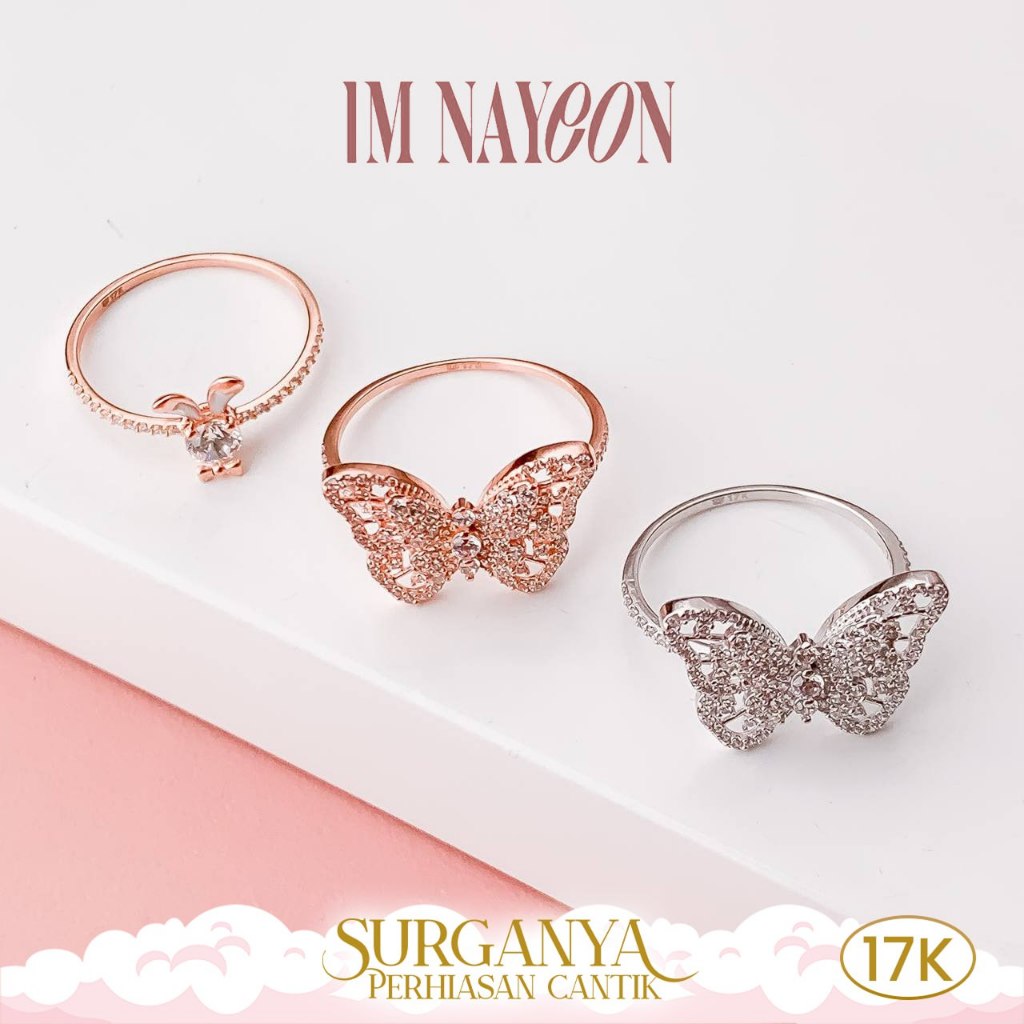 Macan Gold Kadar 17K Cincin Rosegold Model Bunnyverse Nayeon's Pick by UBS Gold