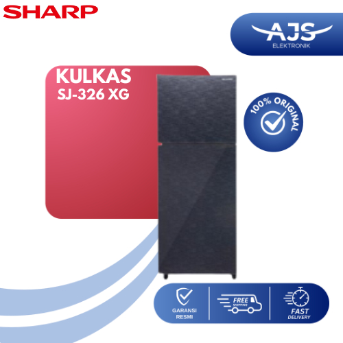 SHARP KULKAS 2 PINTU 2 PINTU SJ 326 XG MS MR SJ326XG 326XG GARANSI
