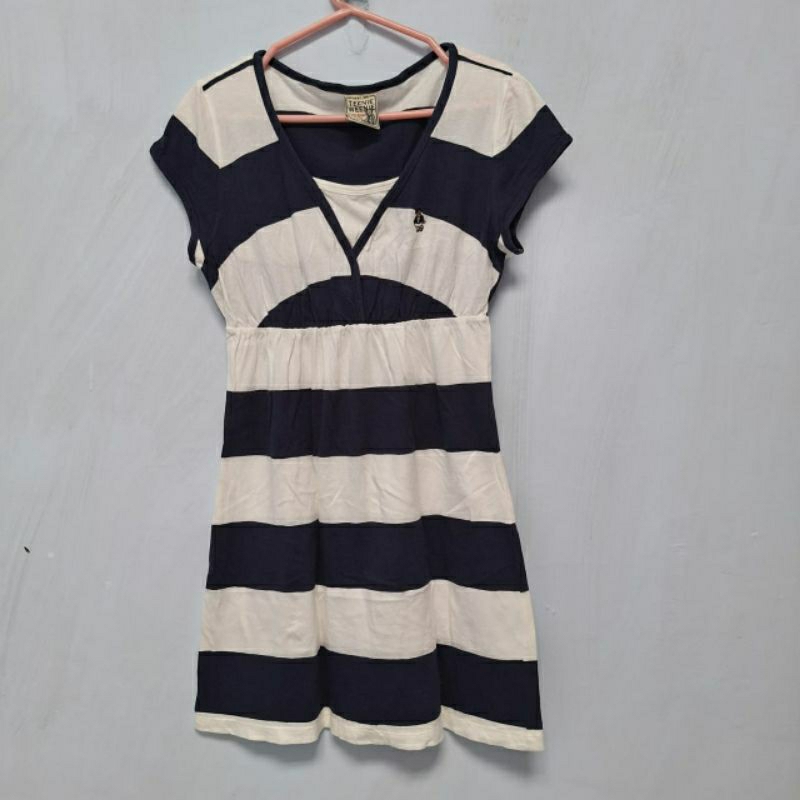 dress salur teenie weenie beruang navy putih
