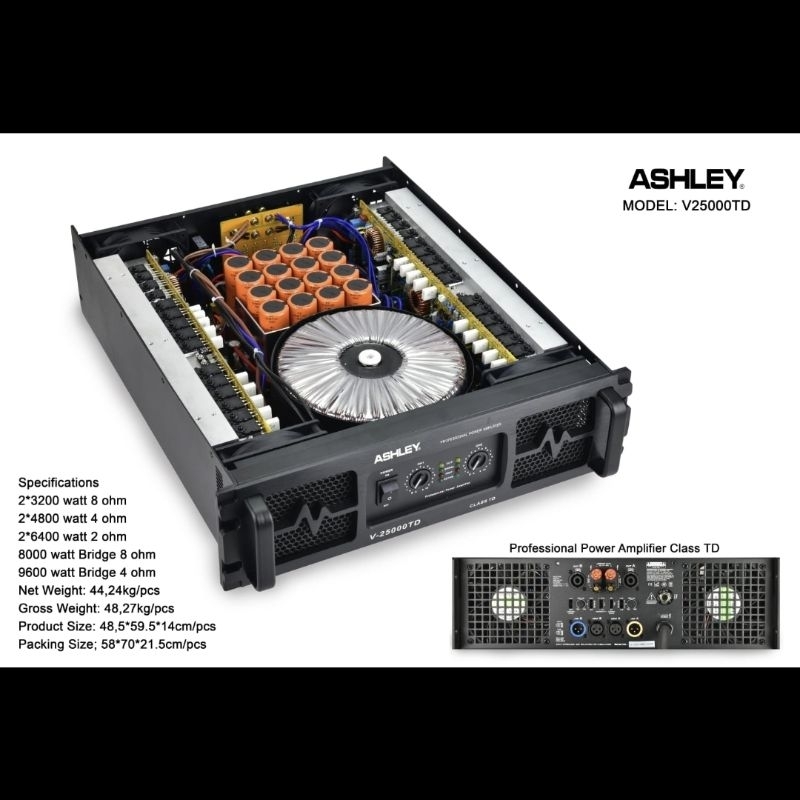 ASLEY V25000TD | Power Amplifier | ASHLEY |