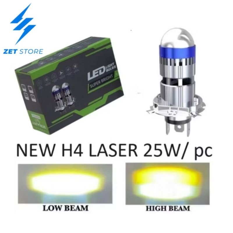 H4 LASER DRAGON lampu mini laser pnp 50W projie mini biled led mobil motor