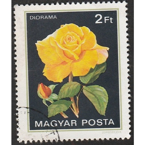 

A 11995 SATU BUAH PRANGKO HONGARIA NOMINAL 2 FORIN TEMA TANAMAN MAWAR DIORAMA DENGAN KONDISI SUDAH ADA CAP