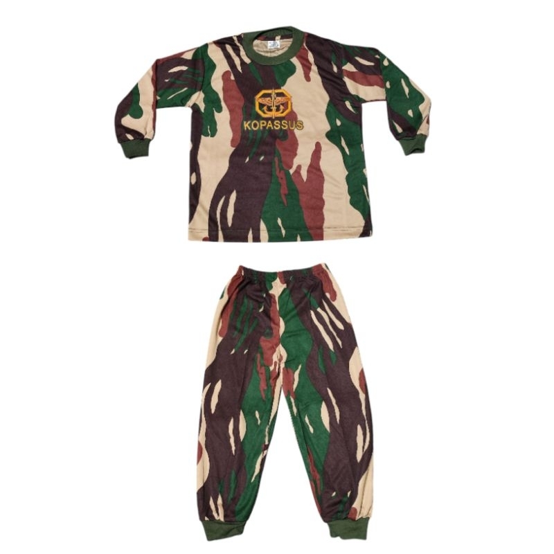 baju anak laki laki perempuan loreng kopassus // setelan anak laki laki perempuan loreng kopasuss
