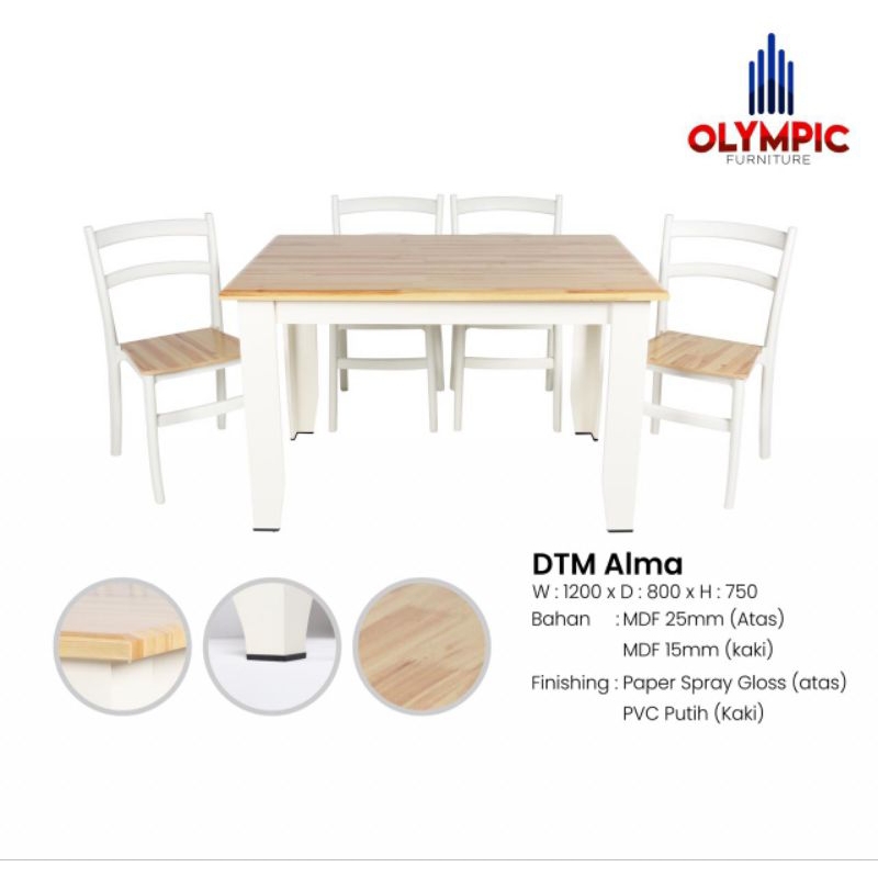 Meja Makan Olympic DTM Alma