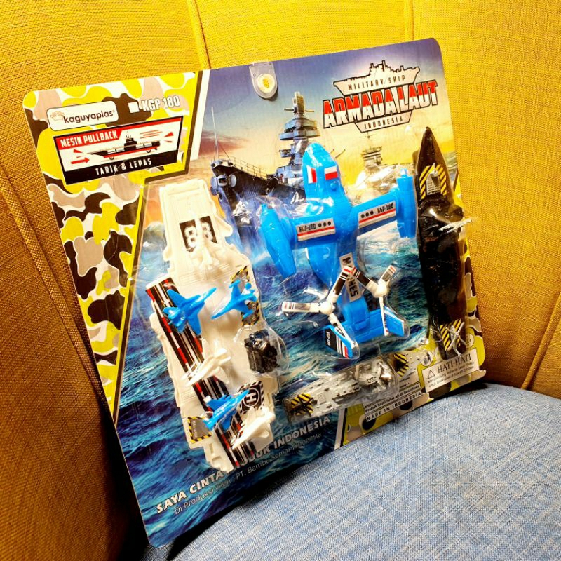 GDM - Mainan set kapal laut anak laki laki - miniatur kapal selam marinir